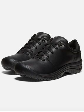 Keen Shoes Kanteen PTC Oxford Black Leather Work Slip Resistance Size 7.5